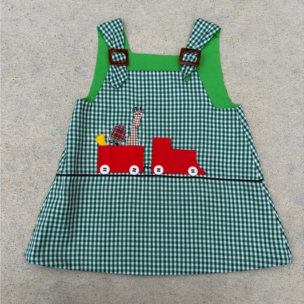 Green and Red Gingham Dress